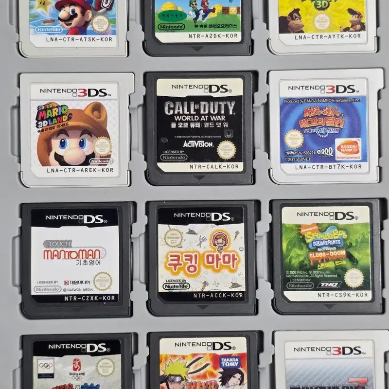 닌텐도 게임칩 ds,3ds 게임칩 포켓몬 케로로 마리오 콜오브듀티 인기명작들 판매