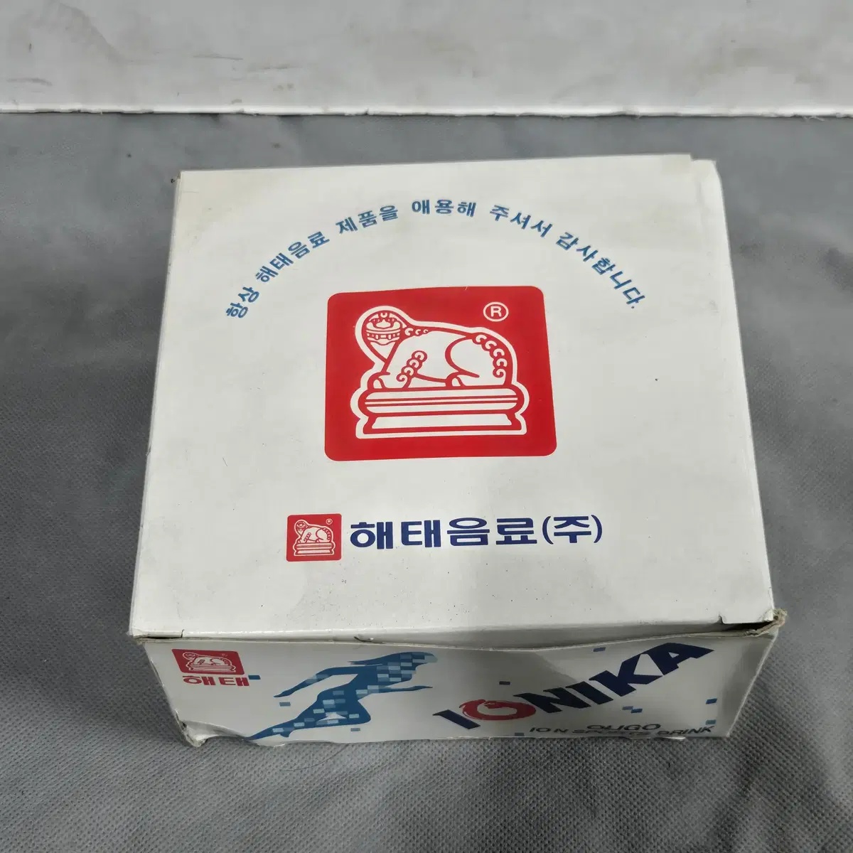레트로 해태 이오니카 유리잔 4개 1박스.미사용 박스