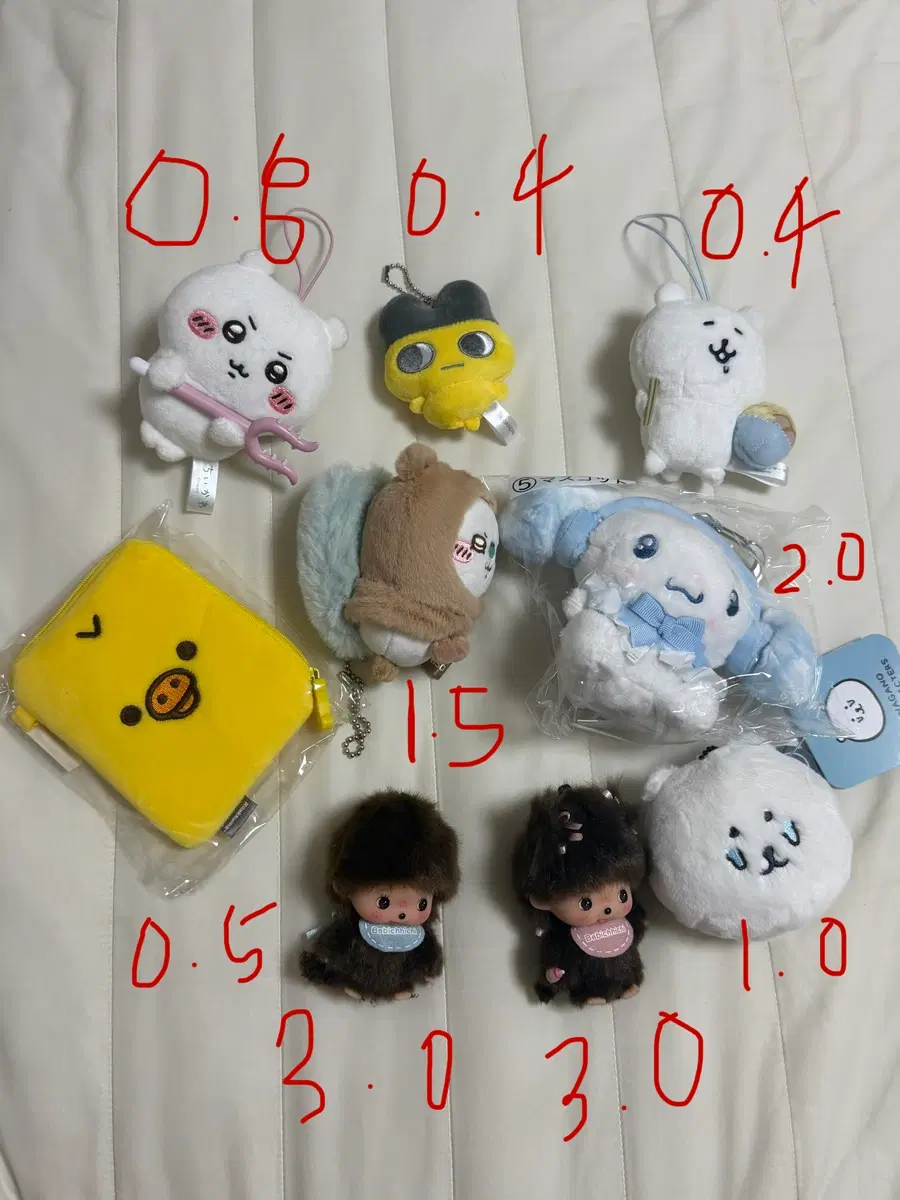 나가노마켓 산리오 몬치치 정품 키링 판매(일괄 9.0)