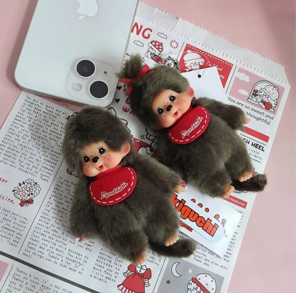 미니 몬치치 인형 키링