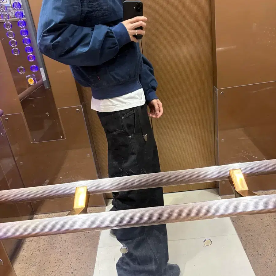이티씨이 사이드 포켓 커브드 데님 팬츠 블랙