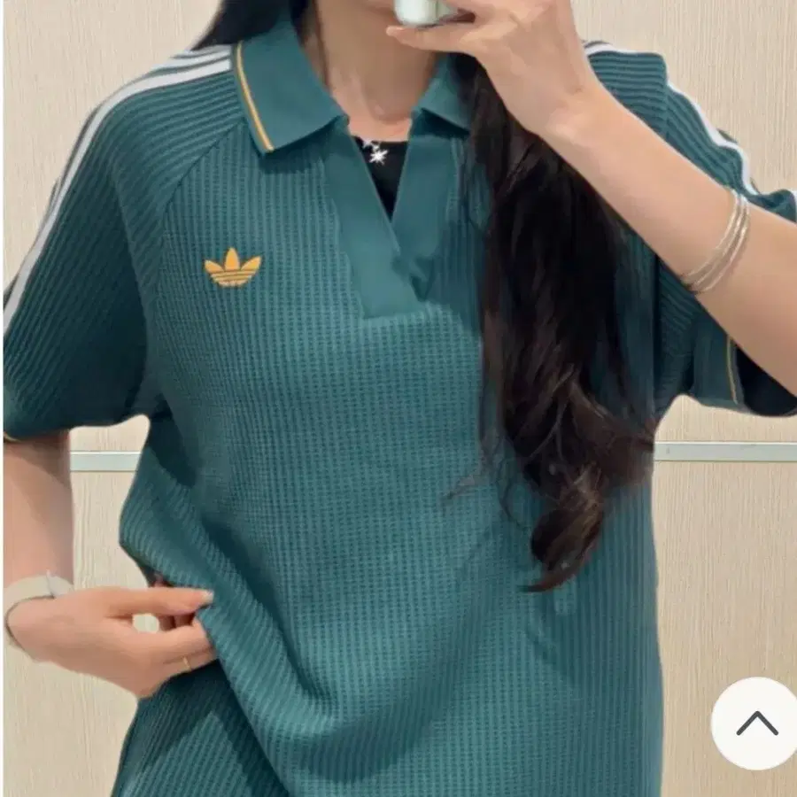 아디다스 와플 니트 폴로카라 반팔 그린