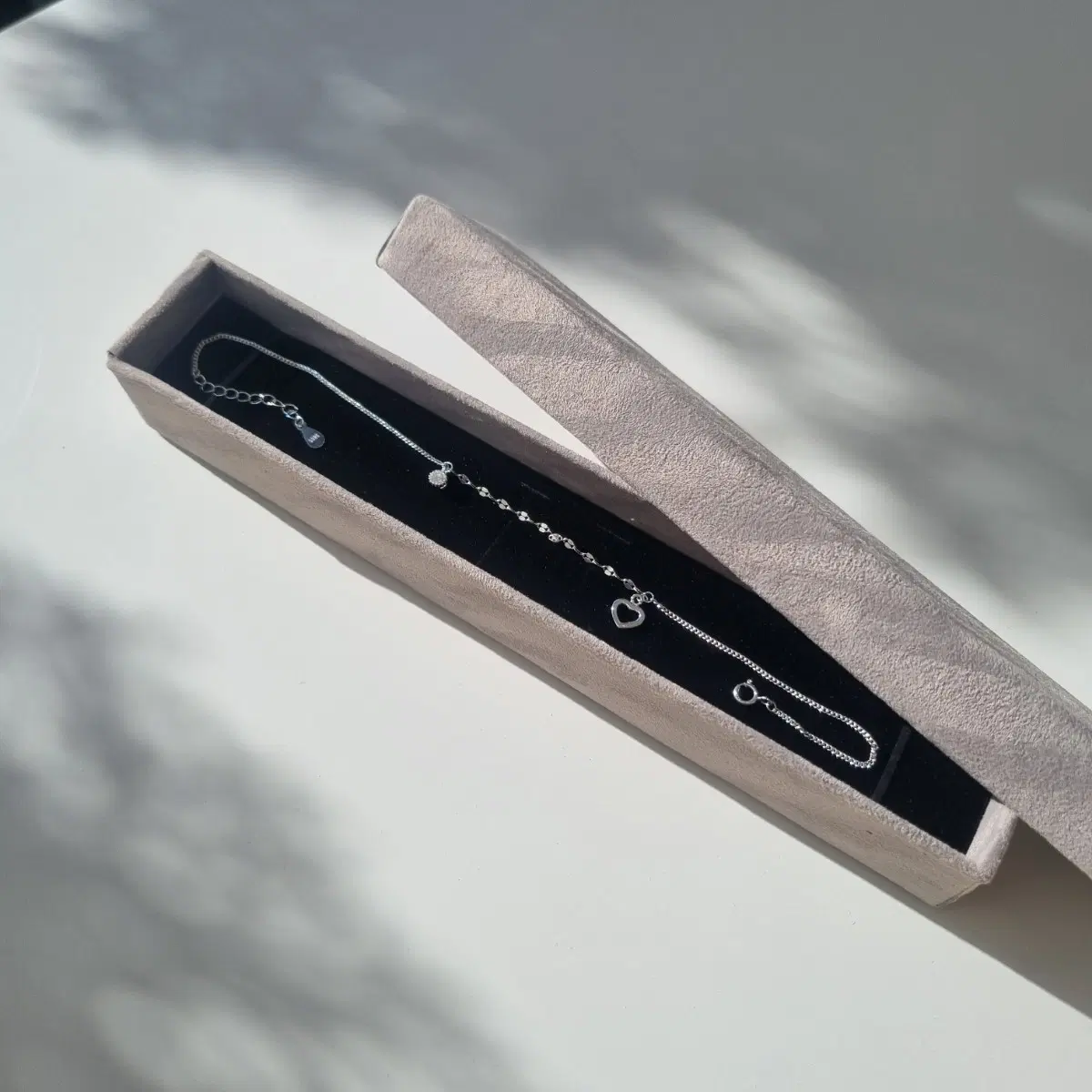새상품) 법정순은925. 총길이25.5cm 포인트 은발찌. 고급케이스증정!
