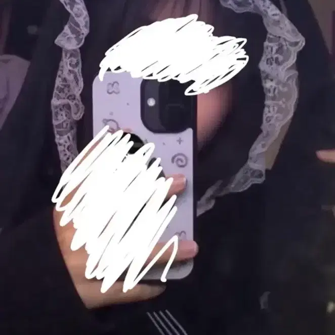 지뢰계 양산형 멘헤라 양지뢰 블랙 레이스 후드 셋업 레이스