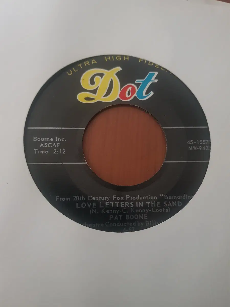팻분 Pat Boone Love Letters In The Sand/Bernardine 미국반 7인치싱글바이닐vinyl 도넛판45rpm 올드팝엘피Oldpoplp 영화음악 OST