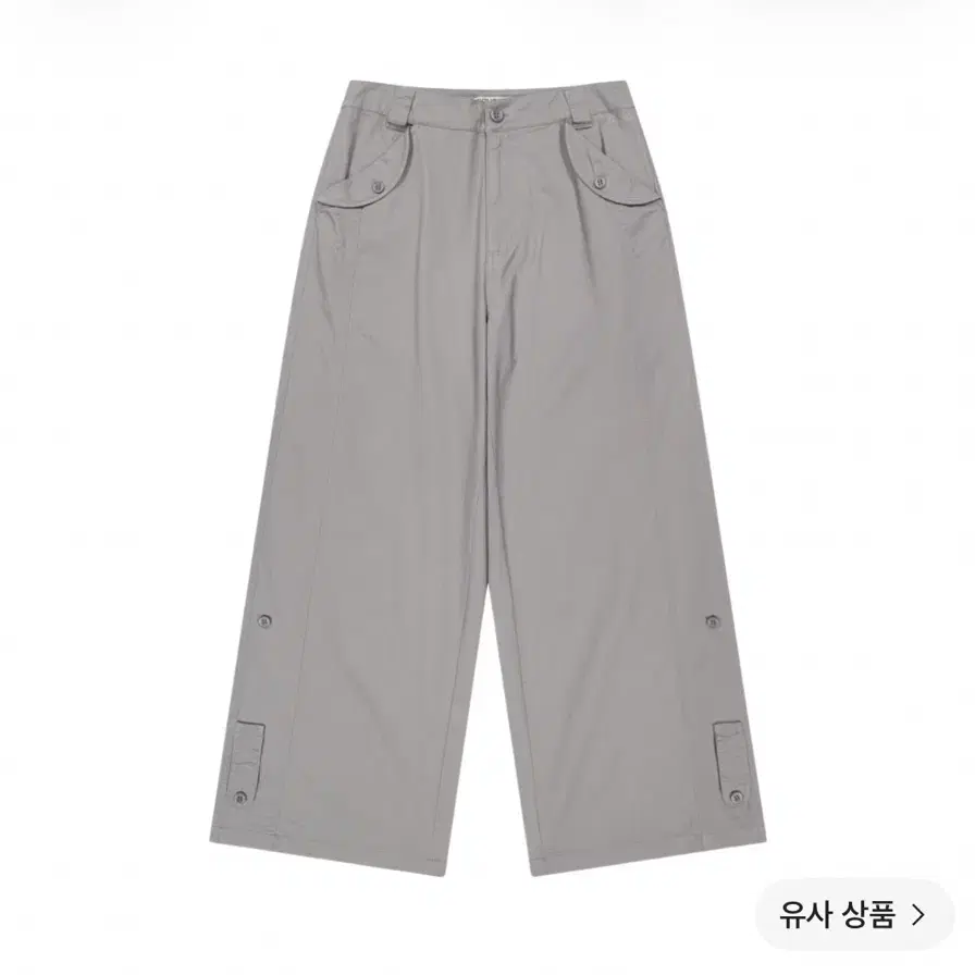 코이세이오 워시드 버튼 탭 팬츠 그레이