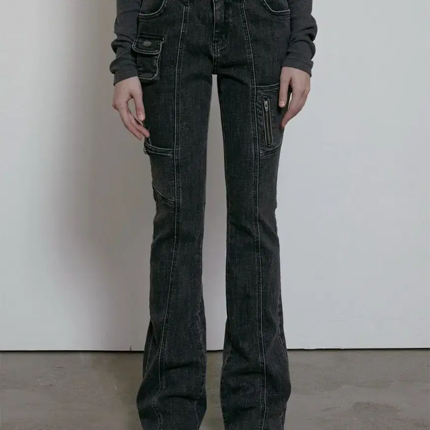 보헤미안서울 사이드포켓 부츠컷 진 SIDE POCKET BOOTCUT JEANS GRAY