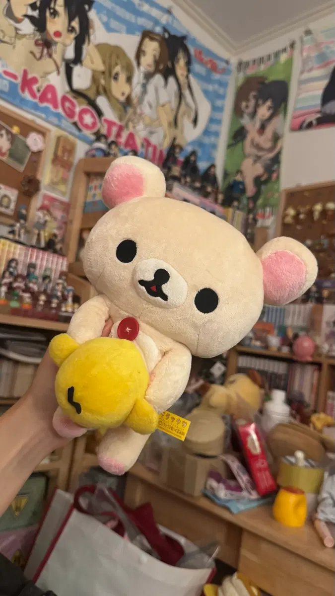 고전 코리락쿠마 키이로이토리 봉제인형