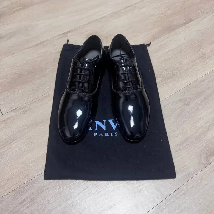 LANVIN 남성 에나멜 구두 블랙 (260-265)사이즈 새상품 "정품"