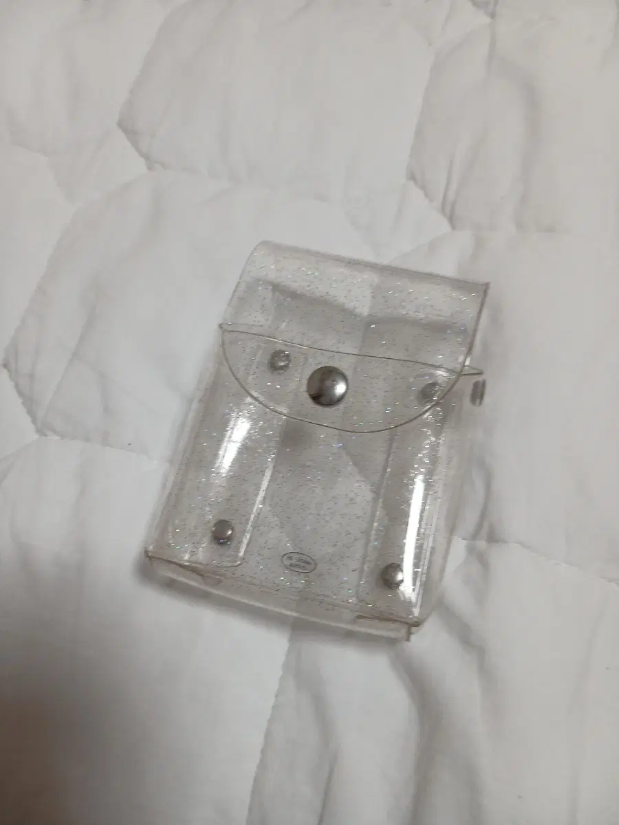 투명 글리터 슬리브 파우치