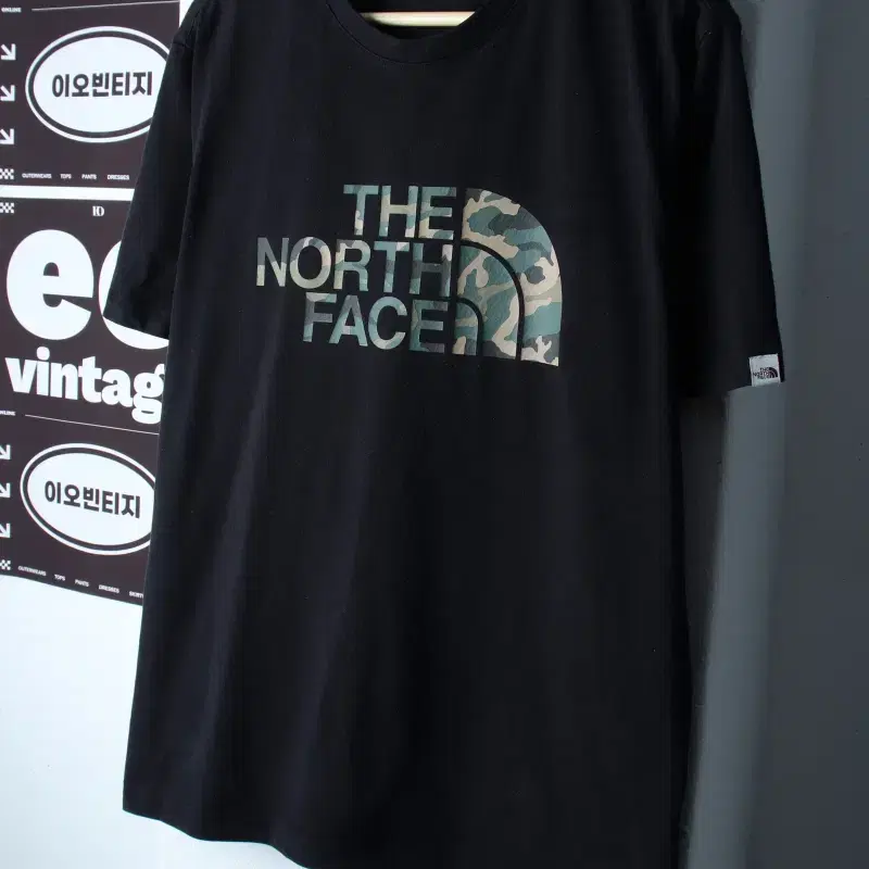 (2XL) 노스페이스 반팔 티셔츠 빅사이즈 카모 블랙-H36812