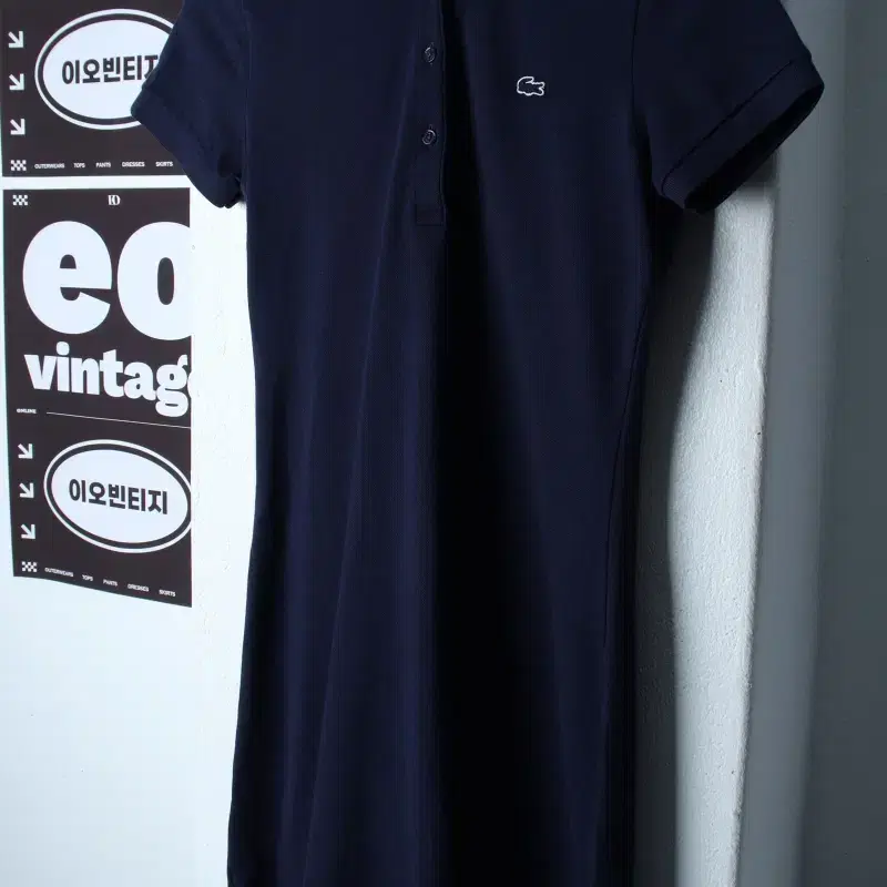 W(M-L) 라코스테 반팔 카라 티셔츠 원피스 드레스-H36754