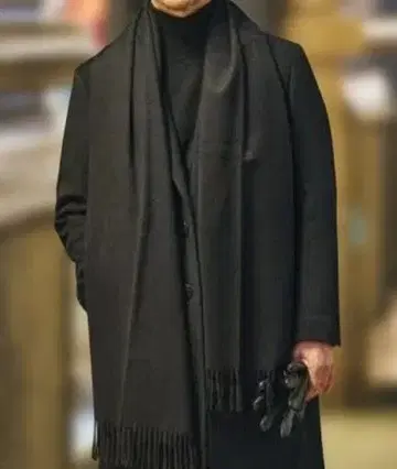컨디션 최상 EDIFICE 울 캐시미어 체스터 코트 블랙