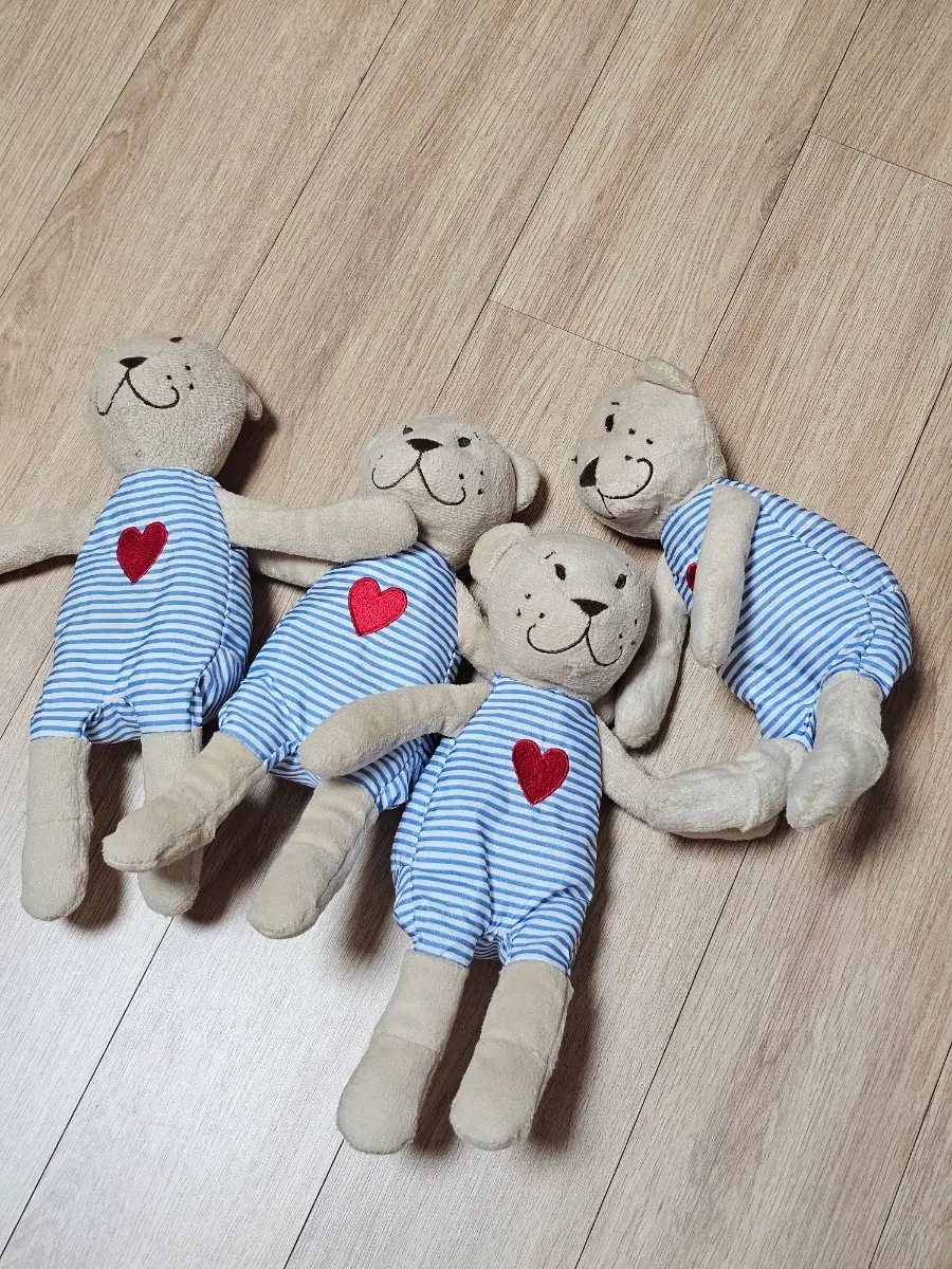 이케아 인형 곰돌이 애착인형 4개 세트 일괄