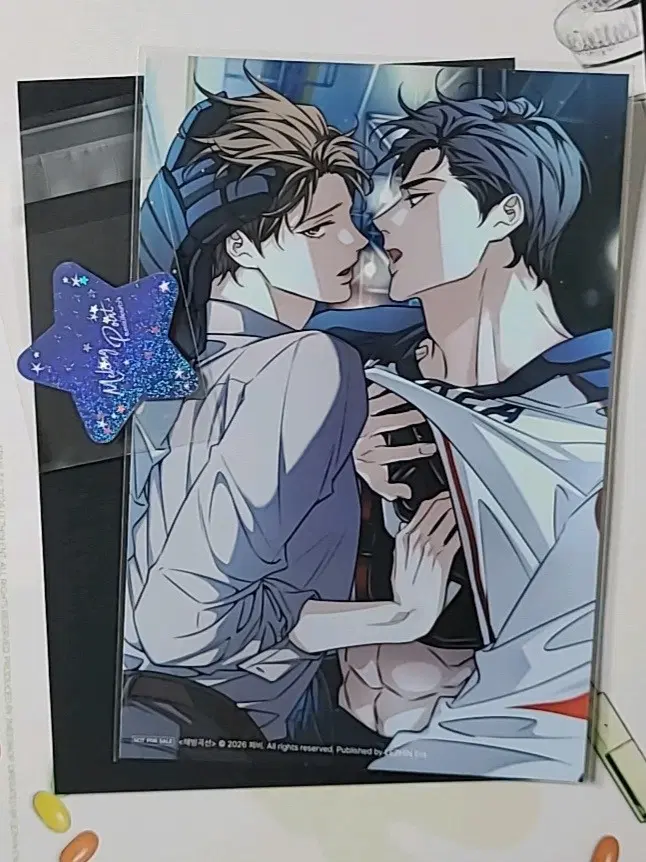 해빙곡선 헤더 엽서 스파클즈 컨페티 별 입장 특전 포함