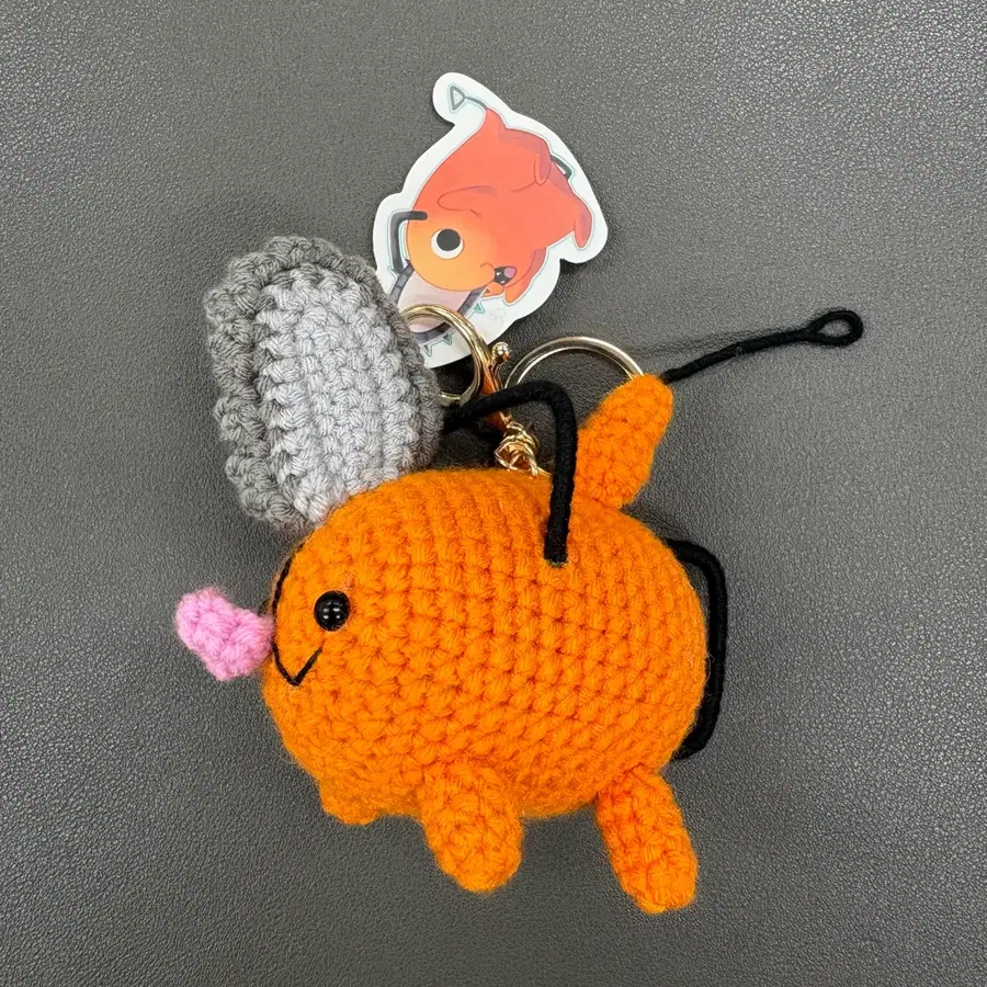 (새상품 8cm) 체인소맨 뽀치타 뜨개질 인형 키링