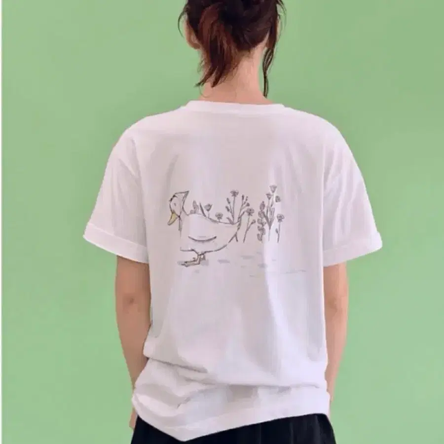 타낫 duck t-shirt 오리 티셔츠 - 화이트