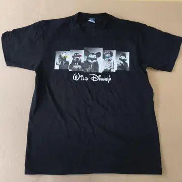 Wild Disney 패러디 T셔츠 블랙 yurayura