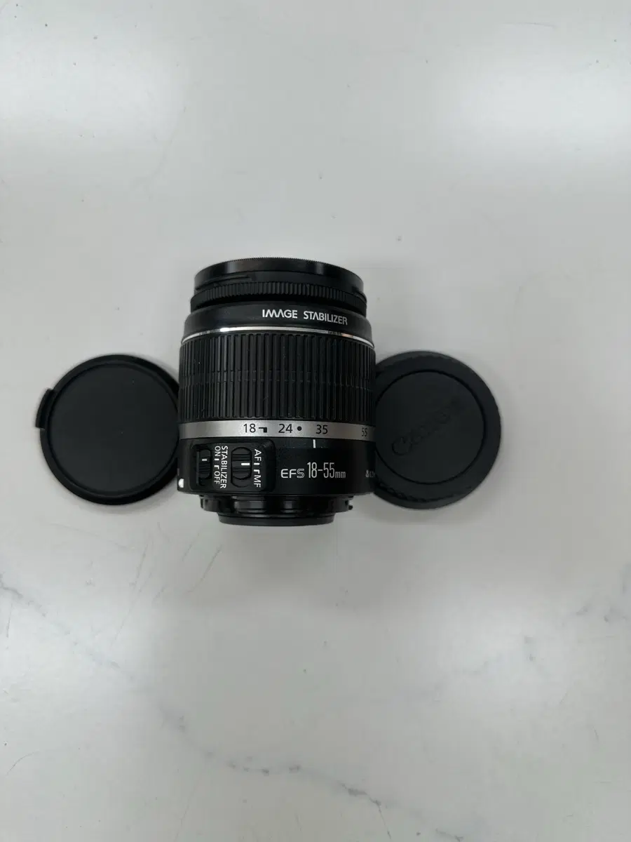 캐논 EFS 18 55mm F3.5 5.6 IS 손떨림보정 번들렌즈 58mm UV필터 앞뒷캡 포함판매합니다