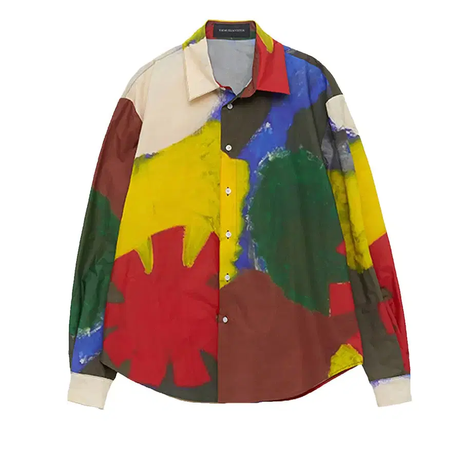 (새상품, 네고가능) VISITOR ABSTRACT SHIRTS (MULTI) M