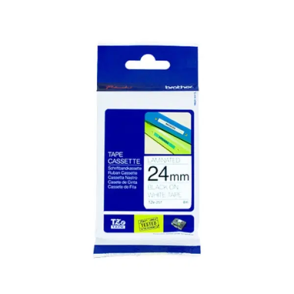 딜러가격(새상품)[Brother] TZe-251 라벨테이프 바탕(흰색)/글씨(검정) 24mm