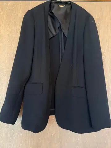 Spick & Span 노카라 자켓 네이비 38