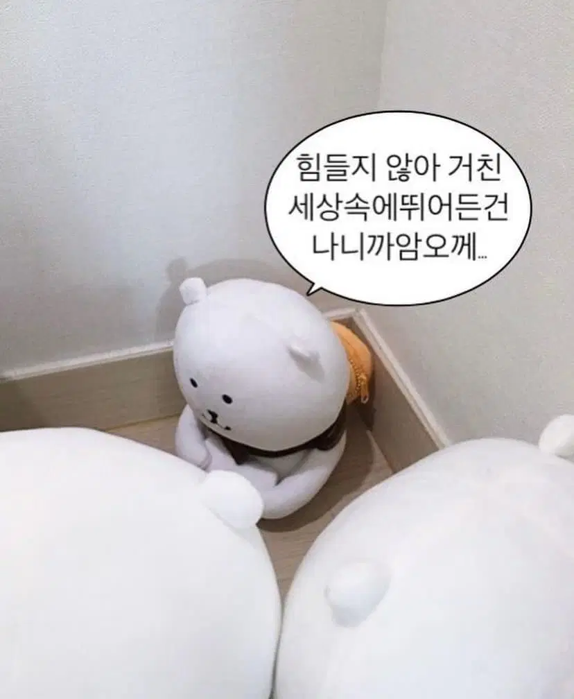 농담곰 지분츳코미쿠마 쭈글 인형과 두더지고로케 가방