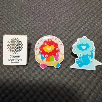 오사카 간사이 엑스포 핀 배지 3종 세트