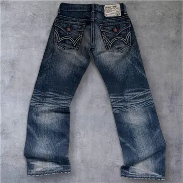 00s archive flare denim 헤이세이 오니히게 다크 네이비 y2K