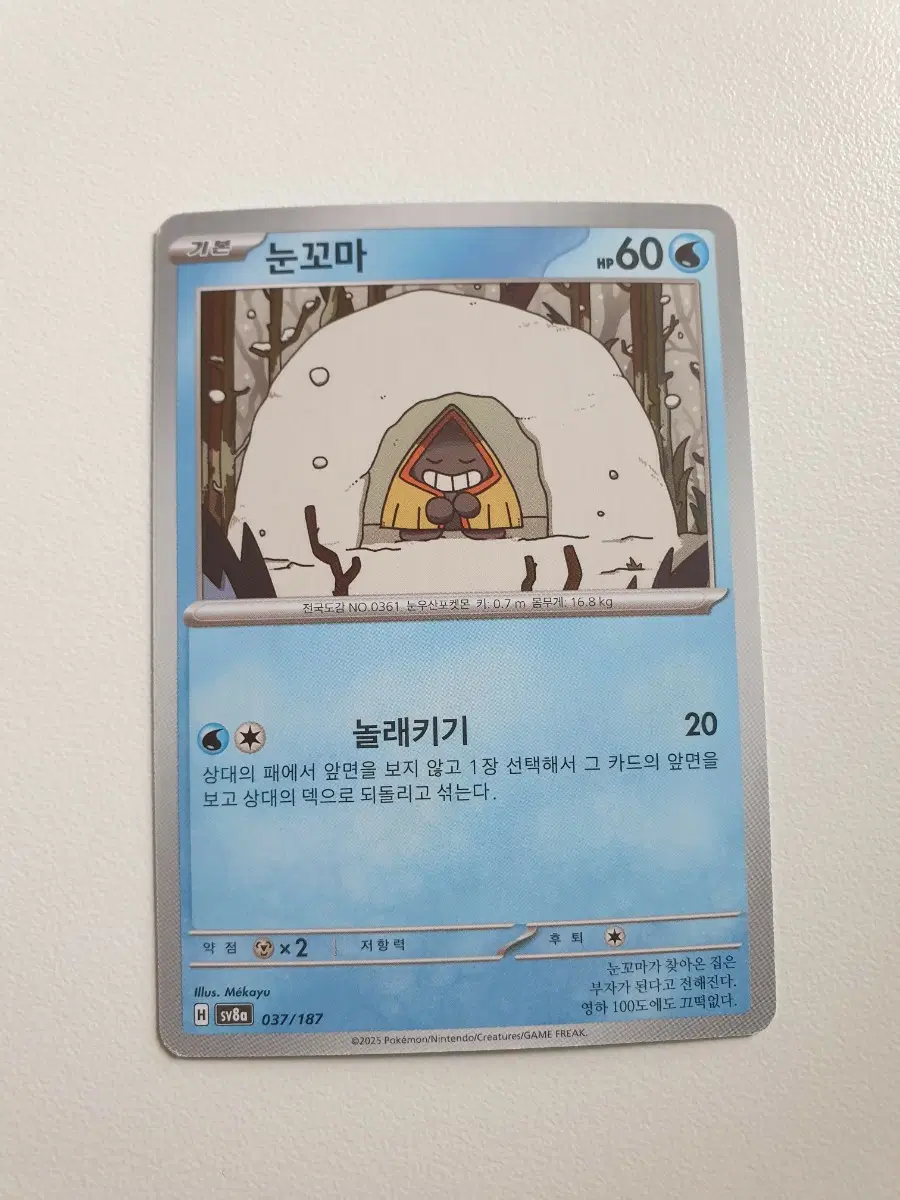 눈꼬마 포켓몬카드