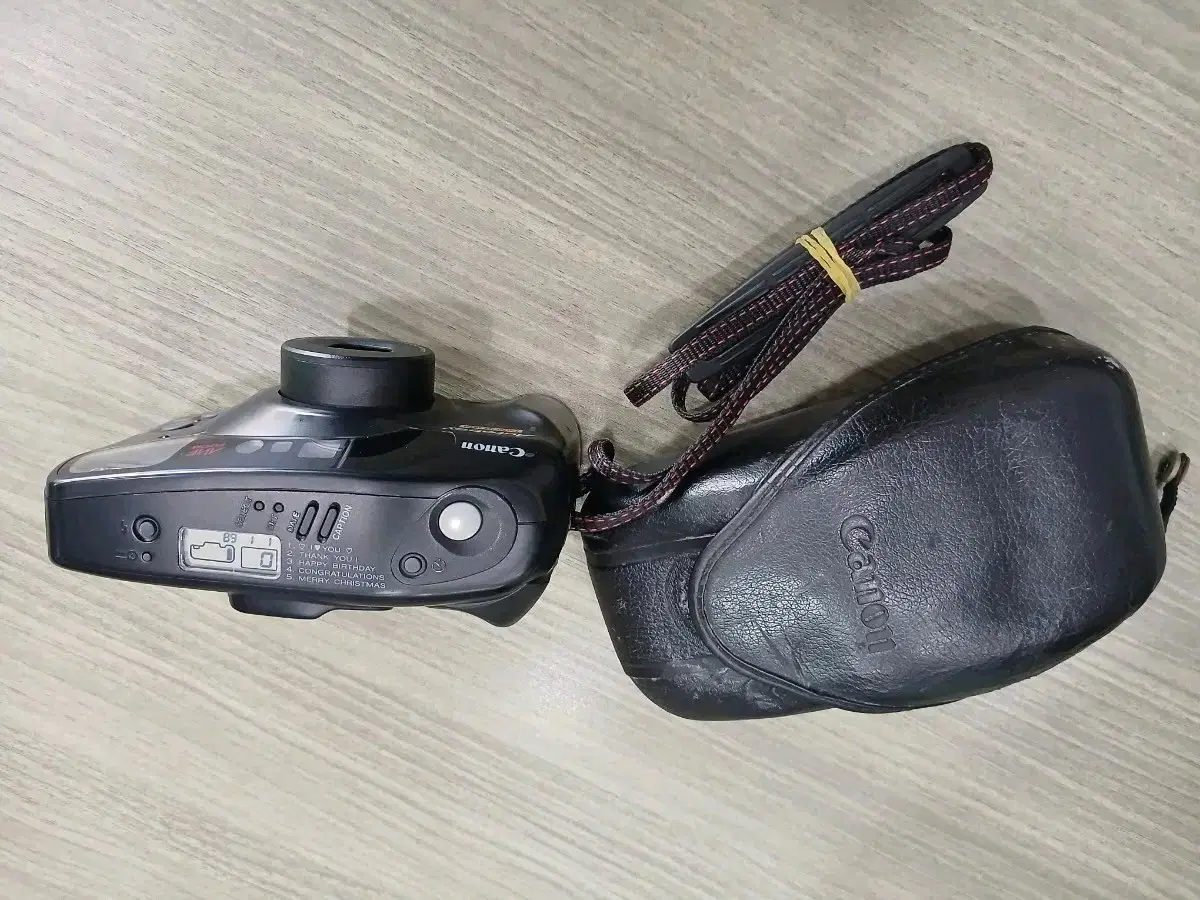 캐논 AF 케논오토보이 테이터 카메라 블랙 + 정품 가죽 케이스
