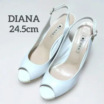 [새상품급] 다이애나 백 스트랩 오픈토 펌프스 화이트 24.5cm