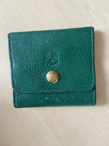 IL BISONTE 코인 케이스 지갑 그린 가죽