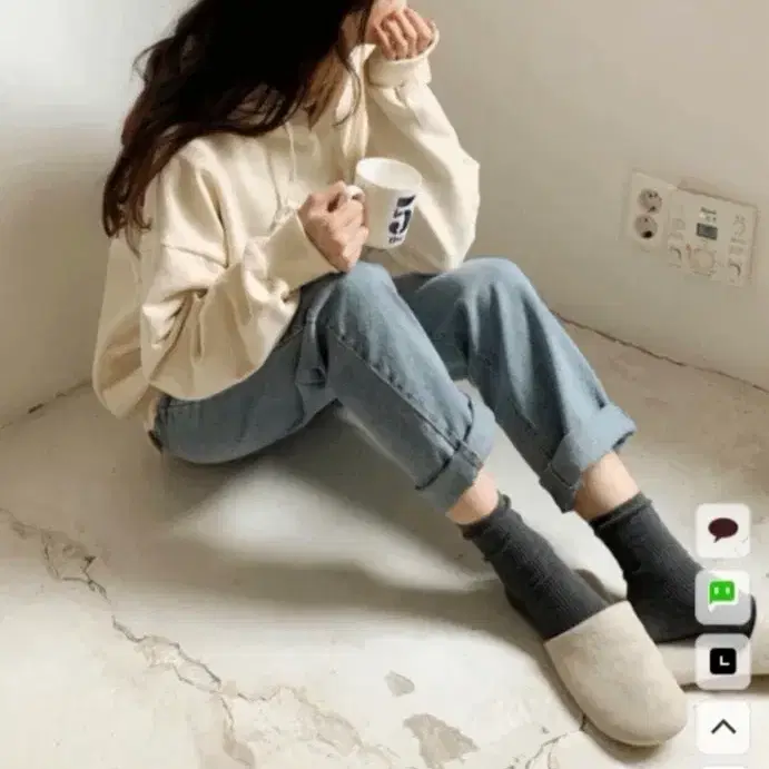 98도씨 그레이쉬 와이드 데님 s