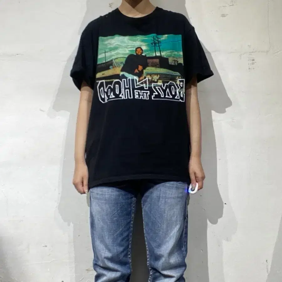 90s 올드스쿨 힙합 보이즈앤후드 아이스큐브 무비 티셔츠 M