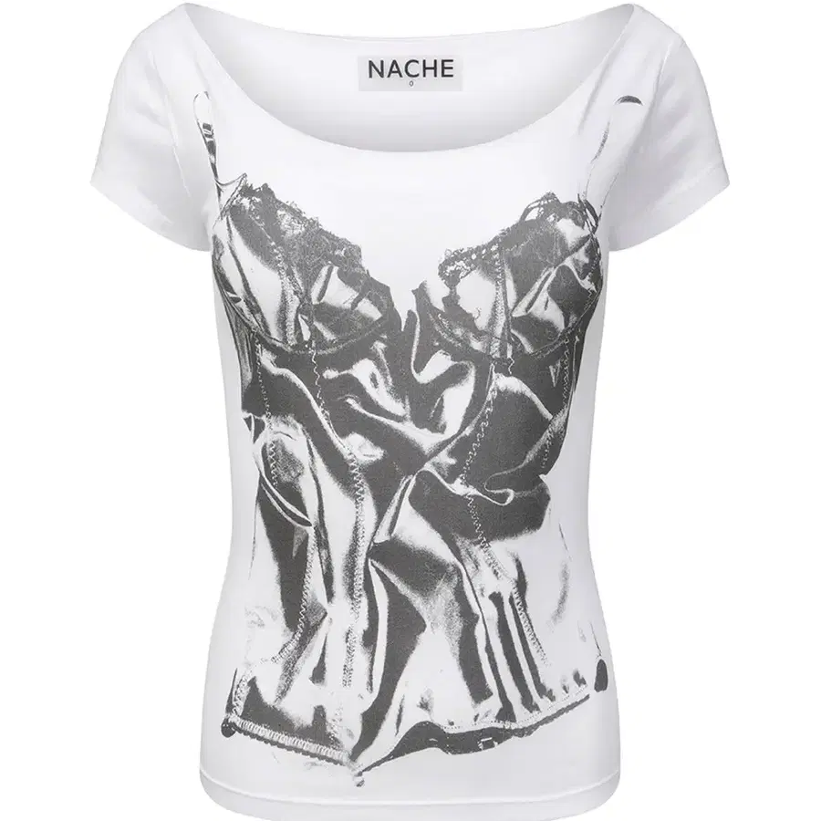 나체 SLIP X-RAY PRINTED T-SHIRT IVORY