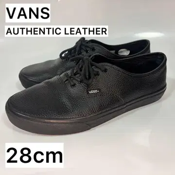[ 품절 모델 ] VANS AUTHENTIC LEATHER 주름 가죽 28cm 블랙