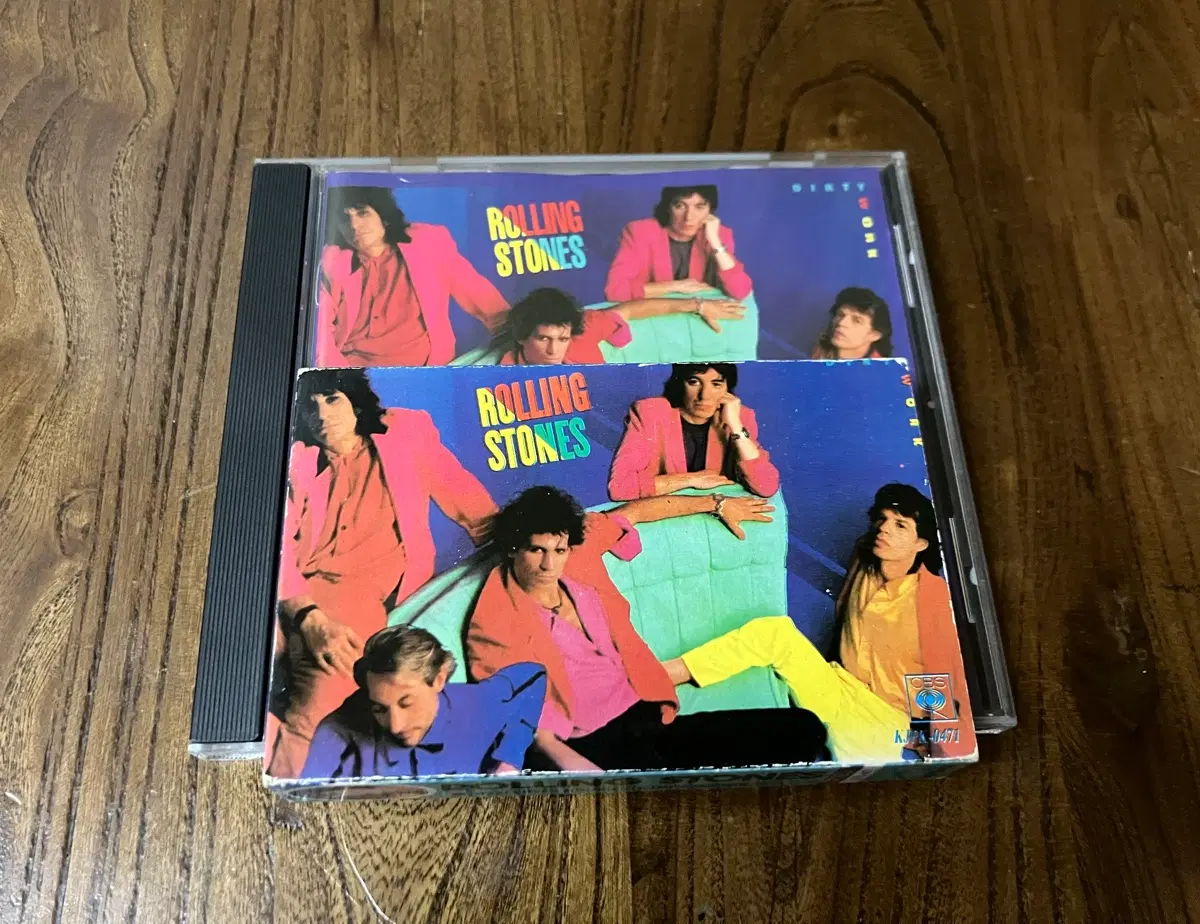 80년대 롤링스톤즈 8집 Dirty Work 수입반 CD + 국내 라이센스 초판 카세트테이프 (일괄판매) The Rolling Stones 롤링스톤스