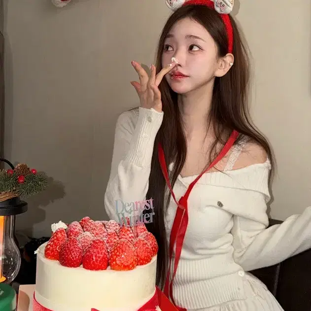 카인다미 세일러카라 후드 니트