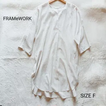 택 포함 새상품 FRAMeWORK 원피스 F 사이즈 일본제 코튼 혼방