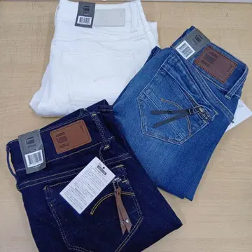 미사용품 G-STAR RAW 여성용 데님 팬츠 3벌 / W25
