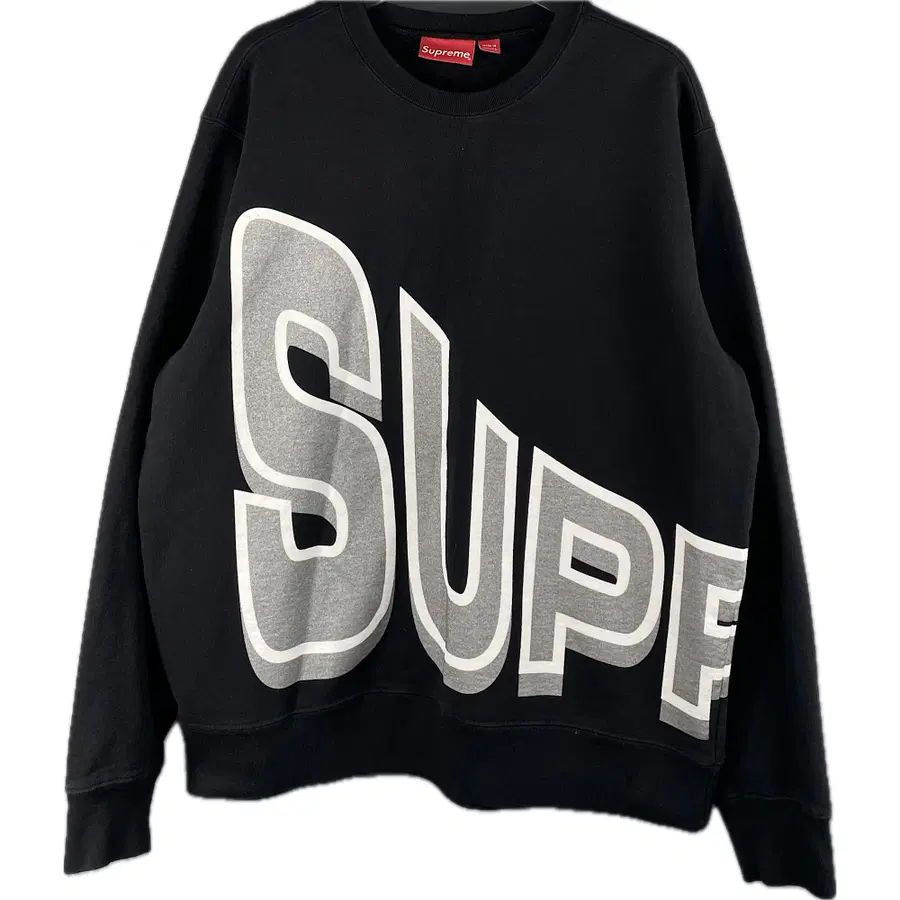 [L] 슈프림 18SS 사이드 아크 크루넥 블랙