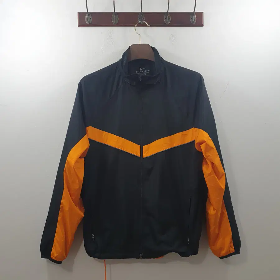XL 나이키 남성 블랙 사선 배색 포인트 바람막이 자켓