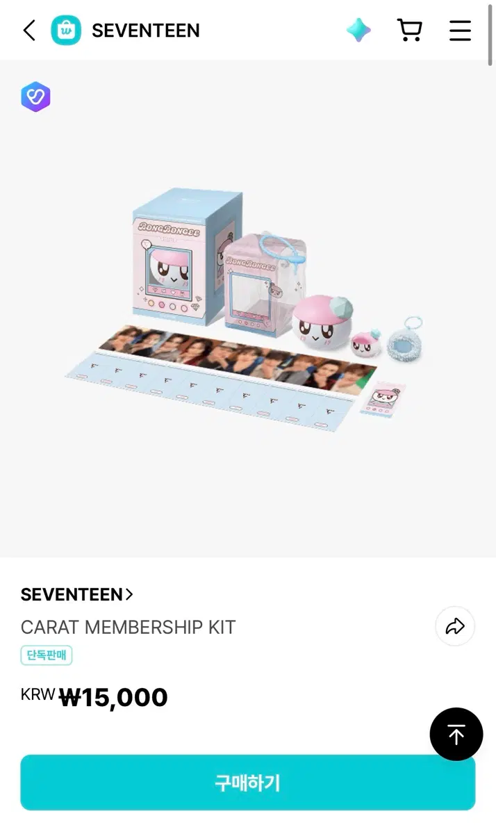 세븐틴 멤버쉽 키트 포토카드 분철