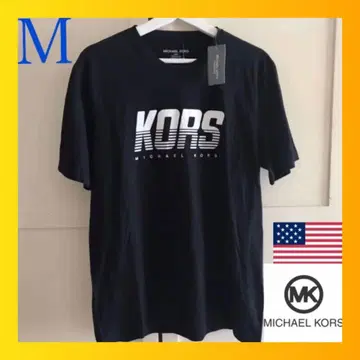 레어 새상품 마이클코어스 T셔츠 usa 남성용 로고 M 블랙