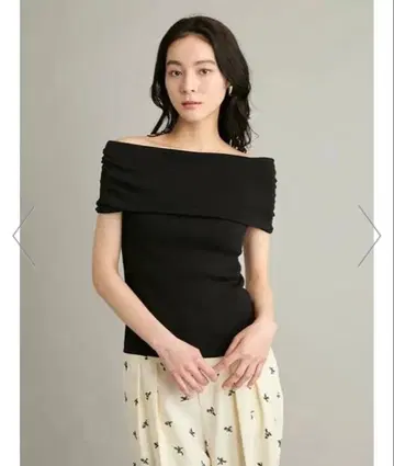 Mila owen [ 접촉 냉감 ] 쿨 터치 오프숄더 니트