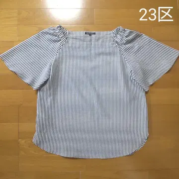 [새상품급] 23구 반팔 스트라이프 티셔츠 네이비 사이즈 40 L