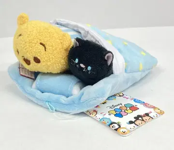디즈니 스토어 썸썸 미니(S) TSUMTSUM SET 푸&검은 고양이(이불 세트)