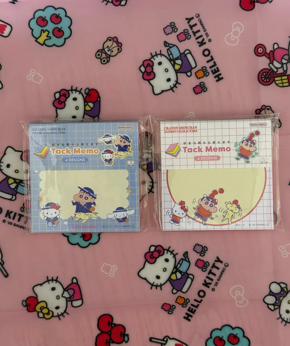 크레용신짱 산리오캐릭터즈 메모지 2종