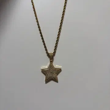 스타 모티브 목걸이 골드 컬러